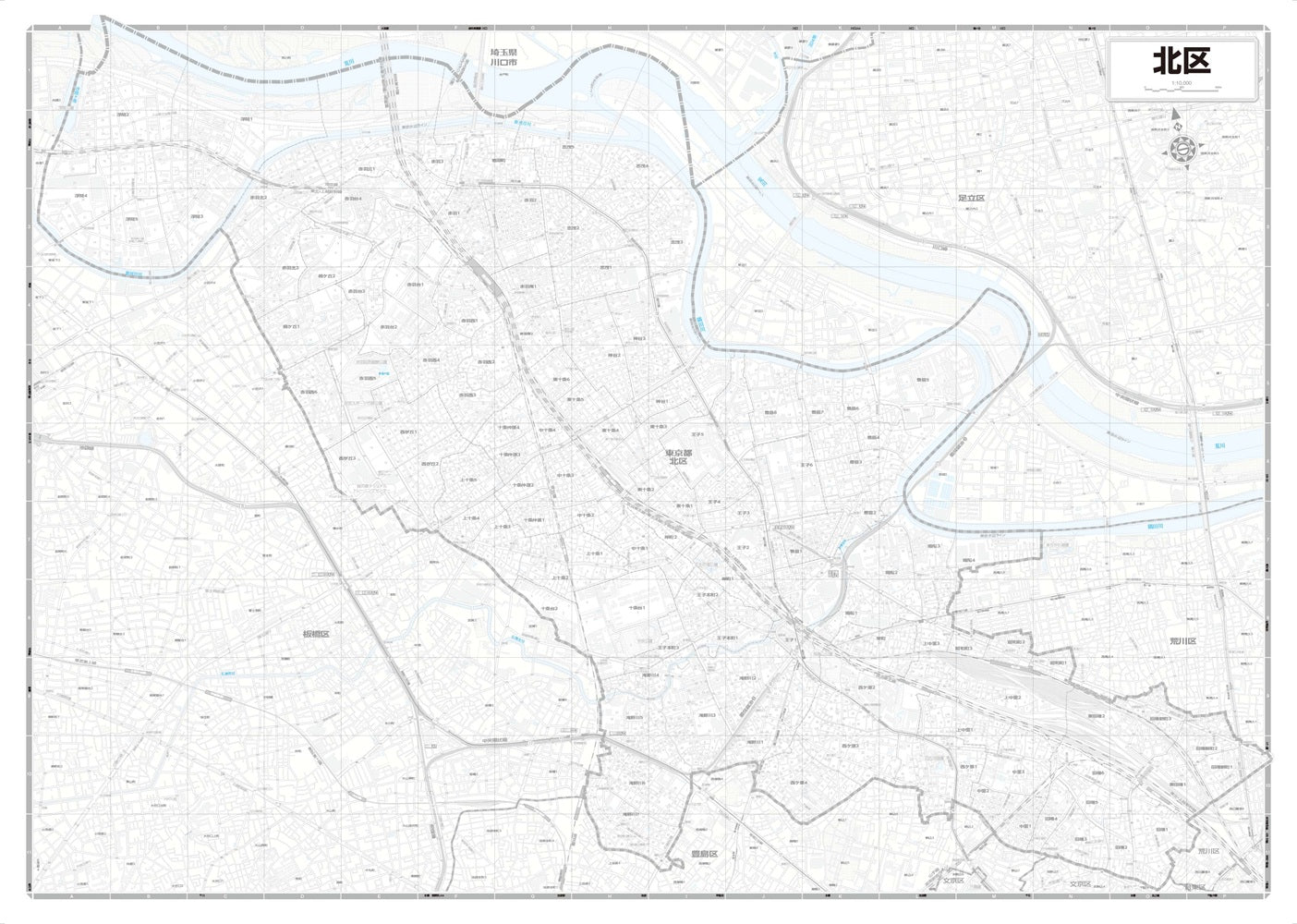 区分地図東京都 北区