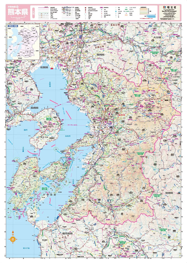 スクリーンマップ 分県地図 熊本県