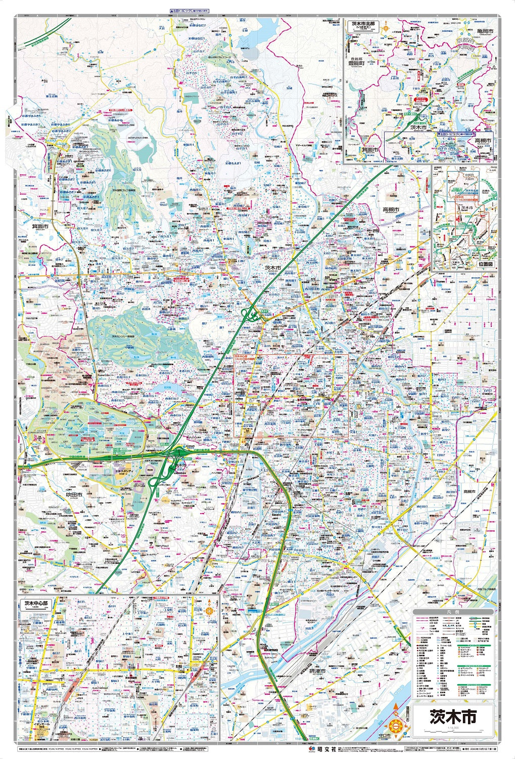 都市地図大阪府 茨木市