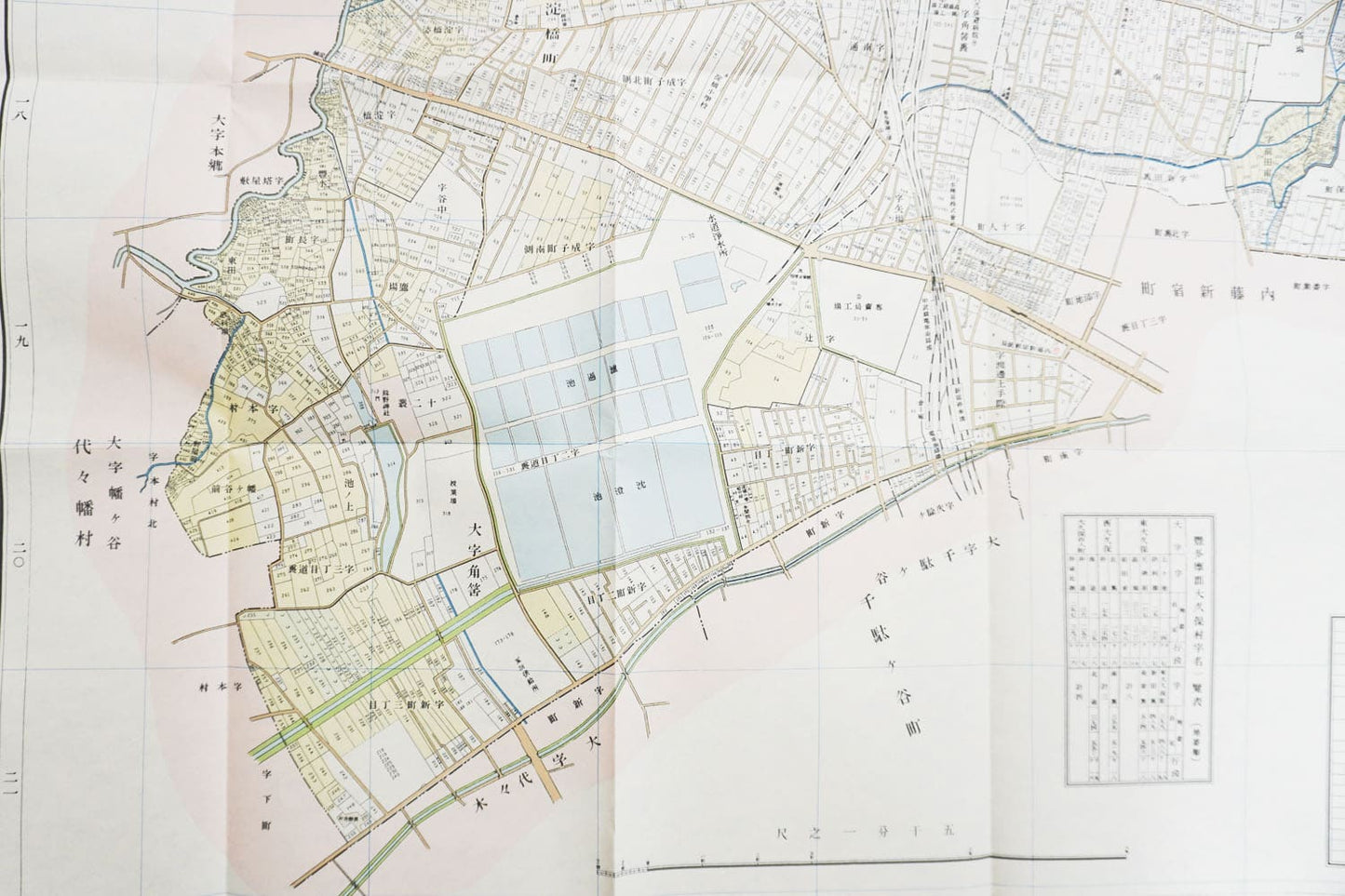 <お取り寄せ> 復刻古地図 明治40年 東京市15区 近傍34町村 番地界入 23.豊多摩郡淀橋町・大久保村
