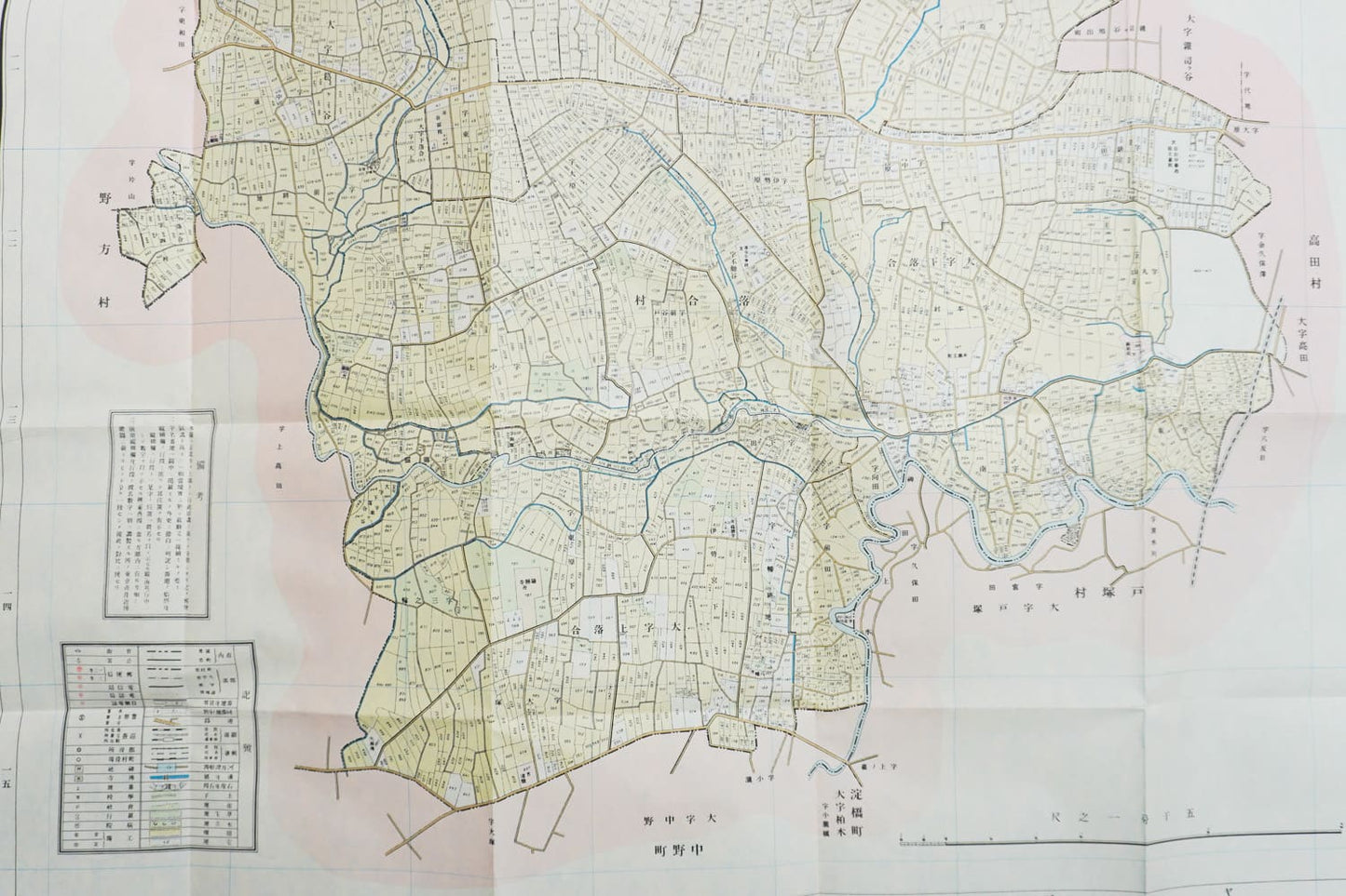 <お取り寄せ> 復刻古地図 明治40年 東京市15区 近傍34町村 番地界入 25.北豊島郡長崎村・豊多摩郡落合村