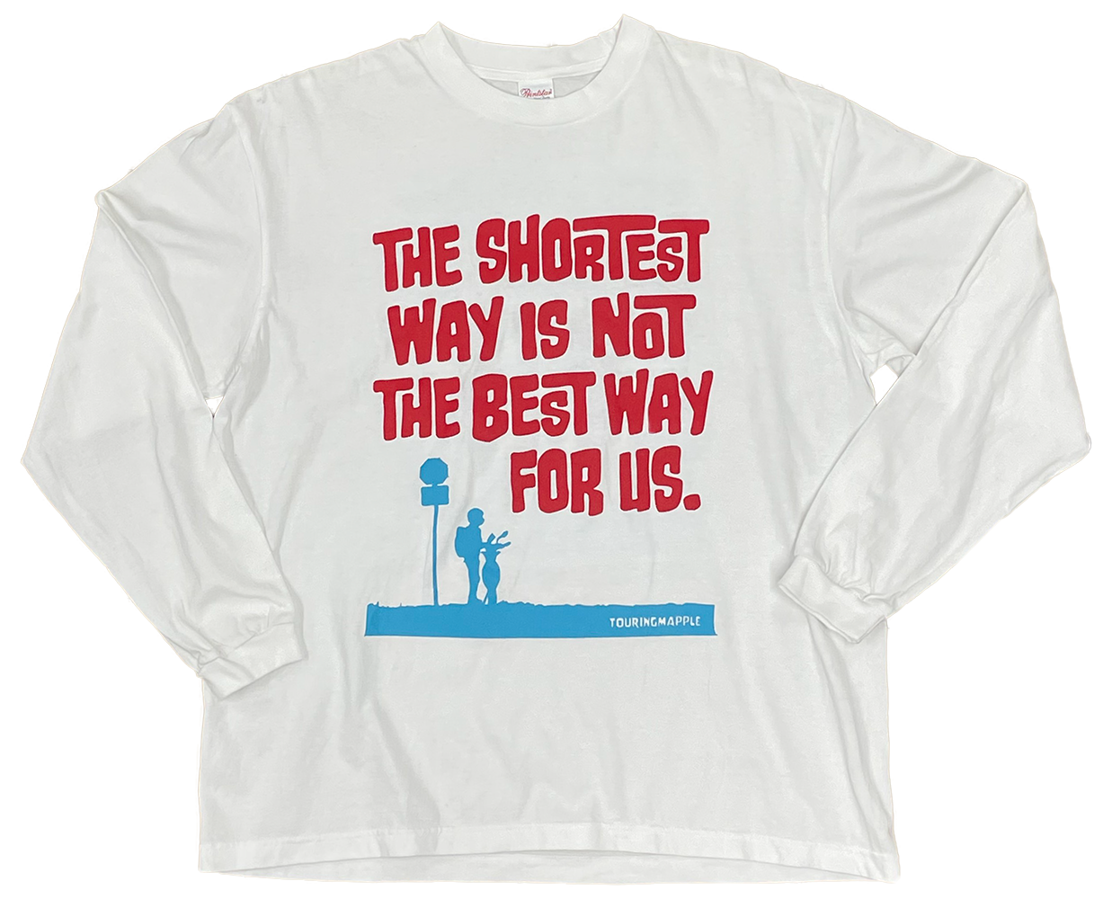 ツーリングマップルオリジナル ロングTシャツ 「僕らを走らせる地図」 バックプリント 綿100% 白