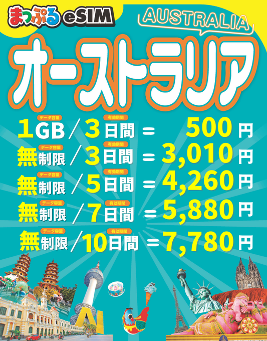 まっぷるeSIM オーストラリア