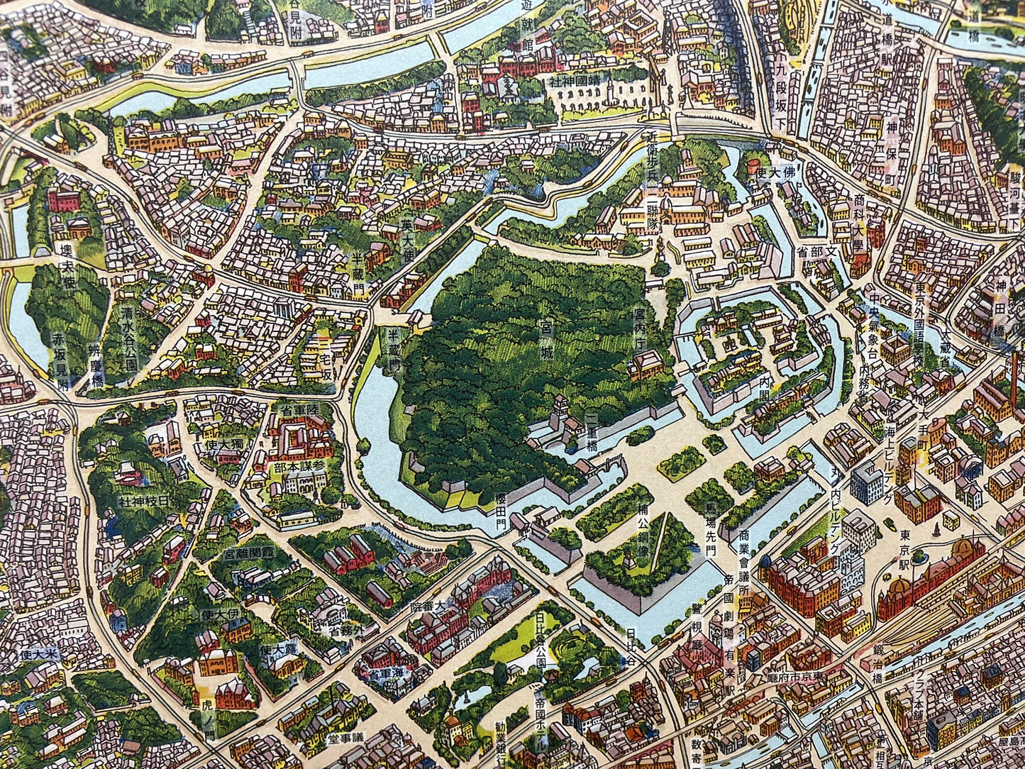 ＜お取り寄せ＞ 大正十年 大東京鳥瞰図 折図 < いせ松 凪文庫 >