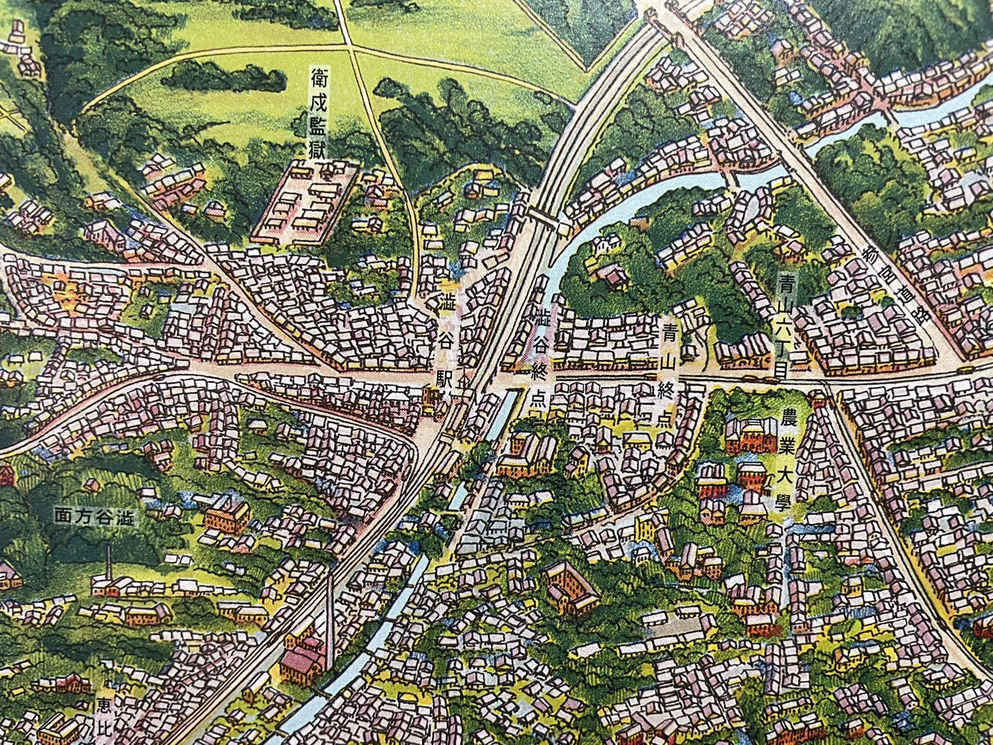 ＜お取り寄せ＞ 大正十年 大東京鳥瞰図 折図 < いせ松 凪文庫 >