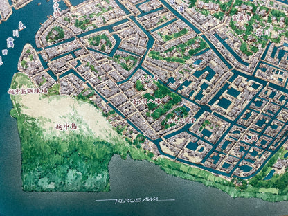 ＜お取り寄せ＞ 幕末の大江戸図　A1判変形ポスター < 鳥瞰図 歴史シリーズ >