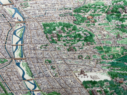 ＜お取り寄せ＞ 幕末の京都絵図　A1判変形ポスター < 鳥瞰図 歴史シリーズ >