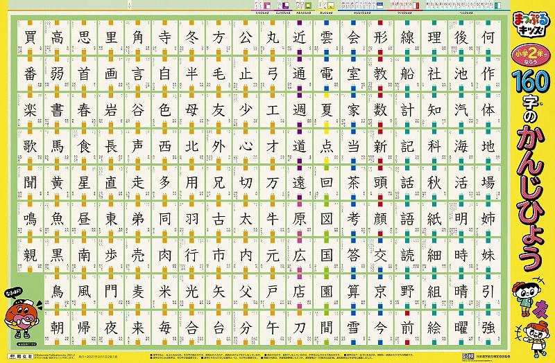 まっぷるキッズ はっておぼえる 小学2年でならう160字のかんじひょう