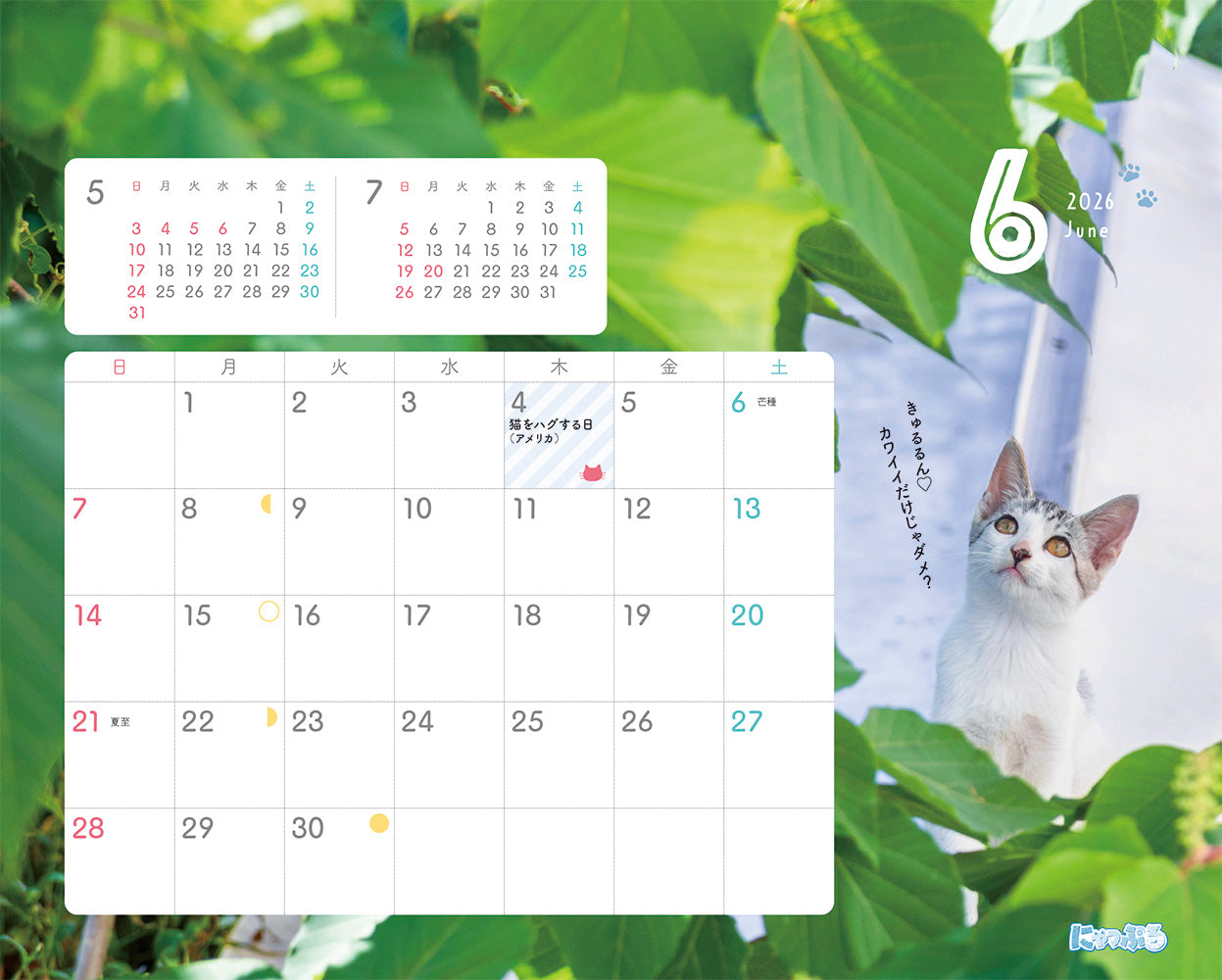 にゃっぷる 旅するねこカレンダー2026 卓上版