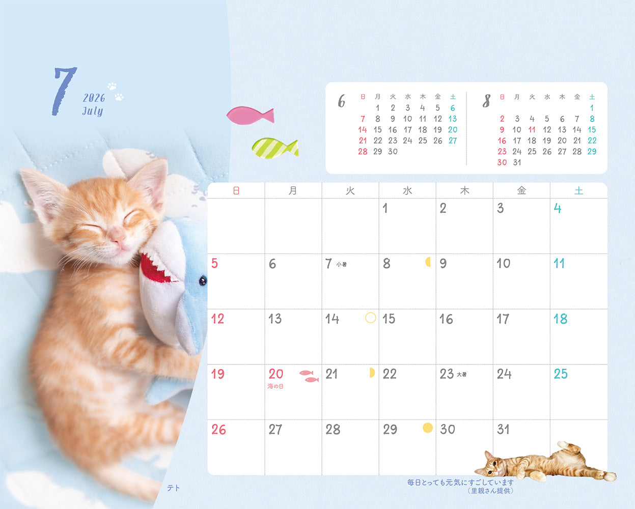 にゃっぷる 保護ねこカレンダー2026 卓上版の画像5