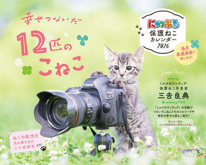 にゃっぷる 保護ねこカレンダー2026 卓上版の画像1