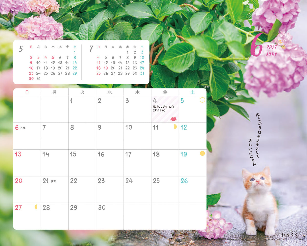 にゃっぷる 保護ねこカレンダー2027 卓上版「幸せつないだこねこたち」／ねこの保護団体への寄付つき