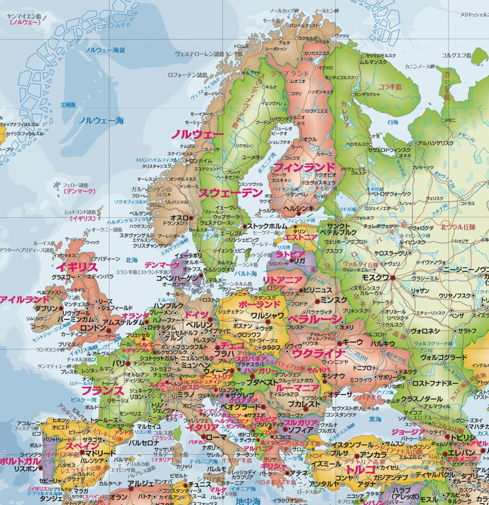 壁に貼る地図カレンダー・世界全図 2027の画像8