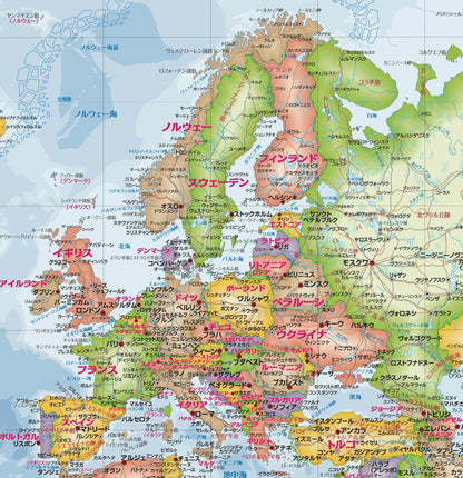 壁に貼る地図カレンダー・世界全図 2027の画像8