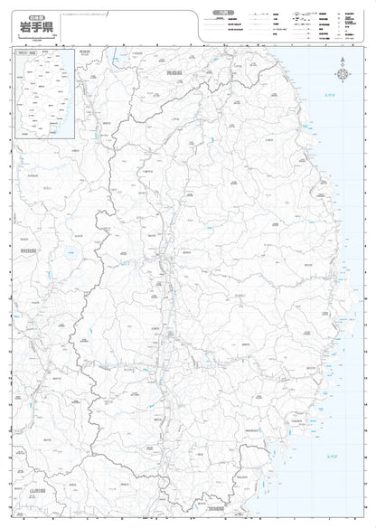分県地図 岩手県