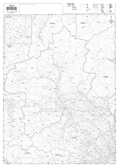 分県地図 群馬県