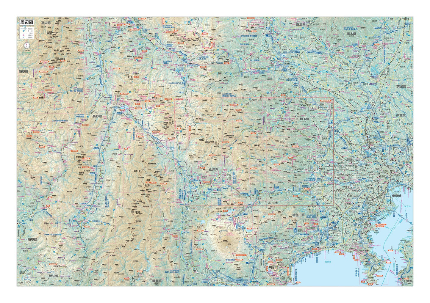 山と高原地図 奥多摩・奥秩父総図