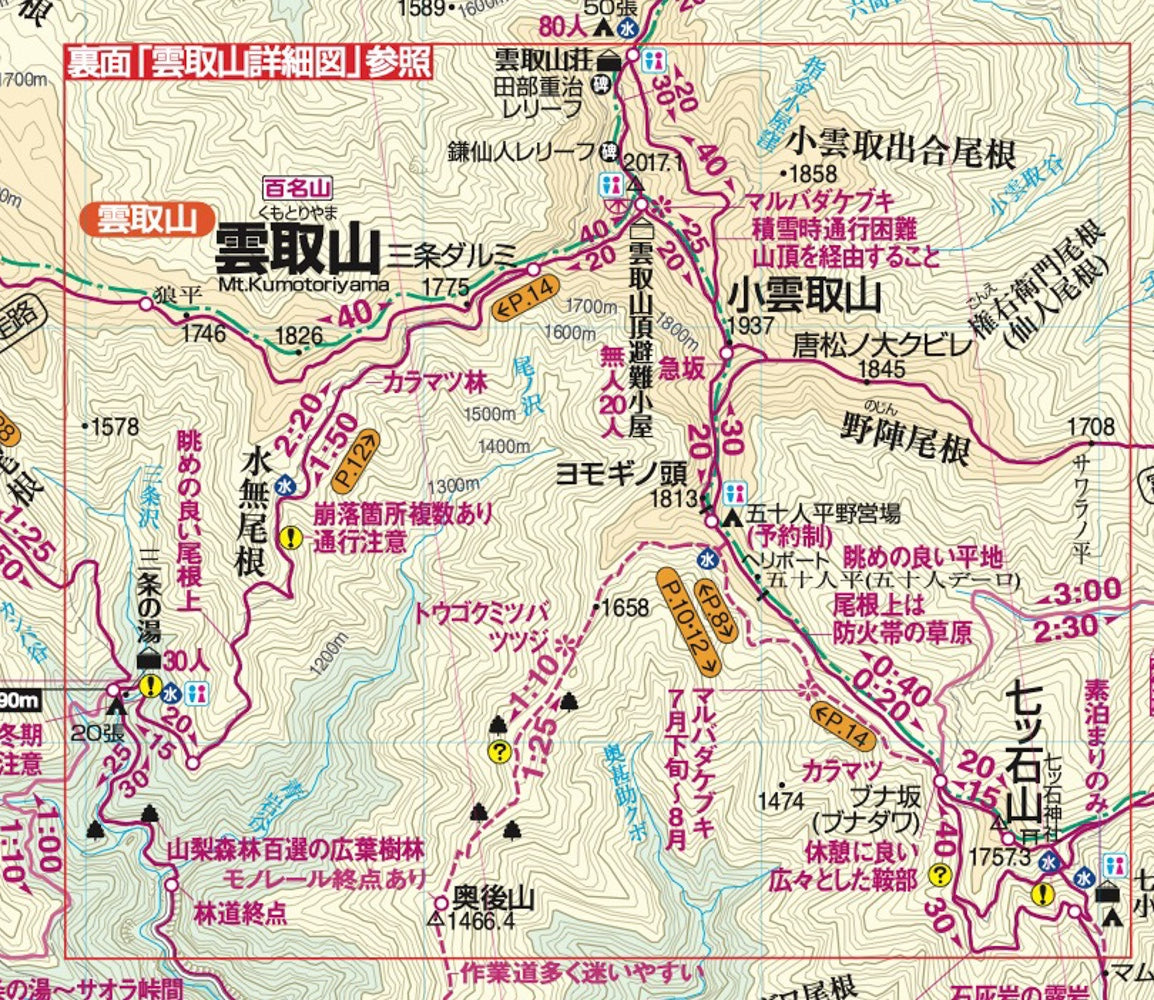 山と高原地図 雲取山・両神山 2026の画像6