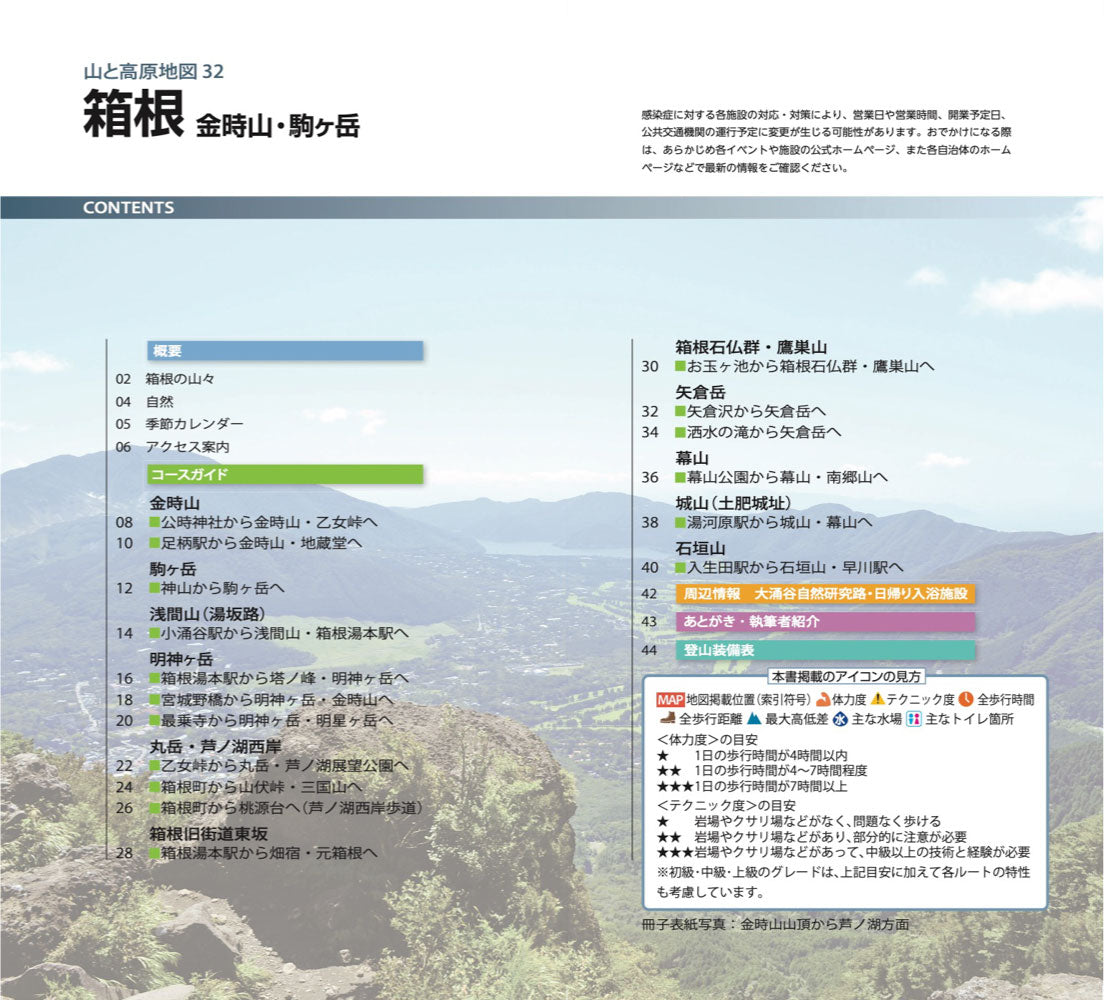 山と高原地図 箱根 金時山・駒ヶ岳 2026の画像10