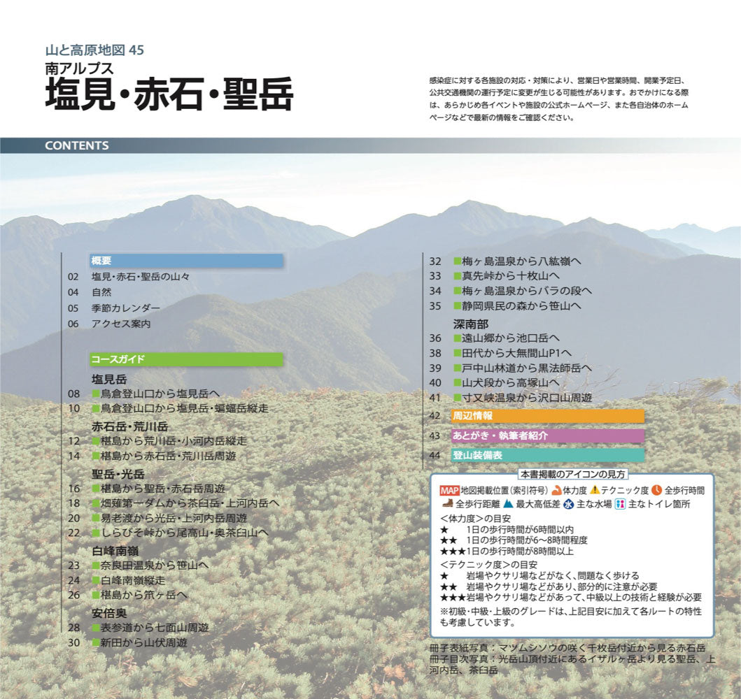 山と高原地図 塩見・赤石・聖岳 2026の画像10