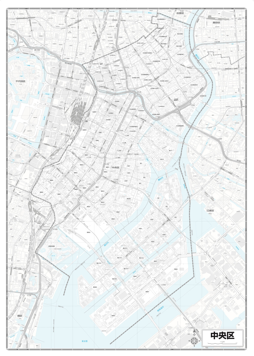 区分地図東京都 中央区の画像3