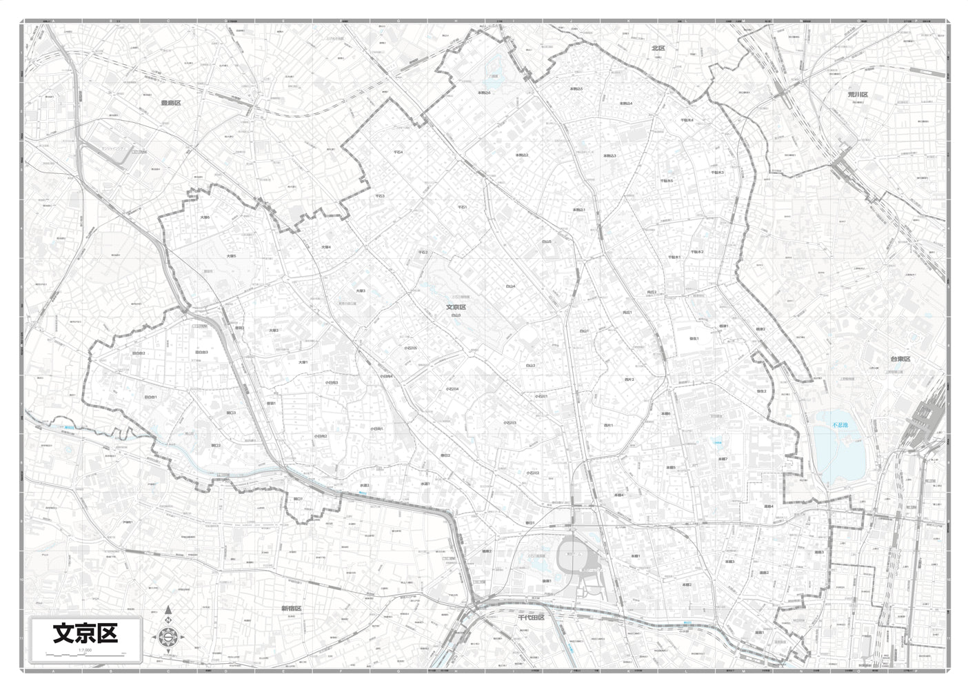 区分地図東京都 文京区の画像3