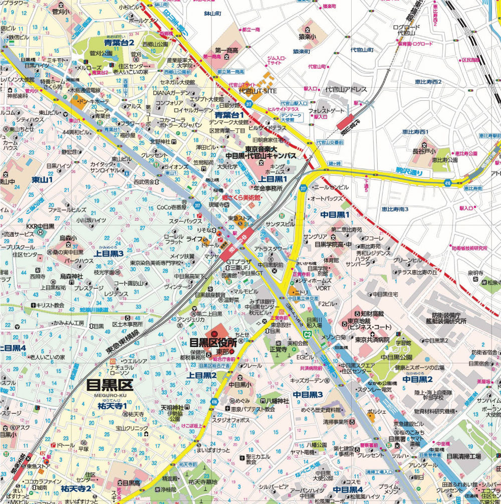 区分地図東京都 目黒区の画像3