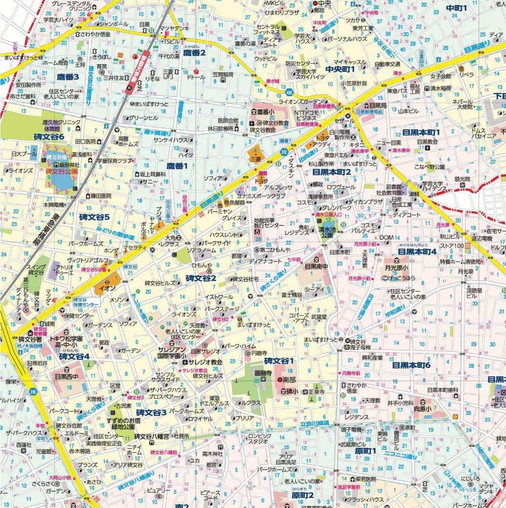 区分地図東京都 目黒区の画像4