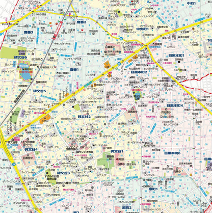 区分地図東京都 目黒区の画像4