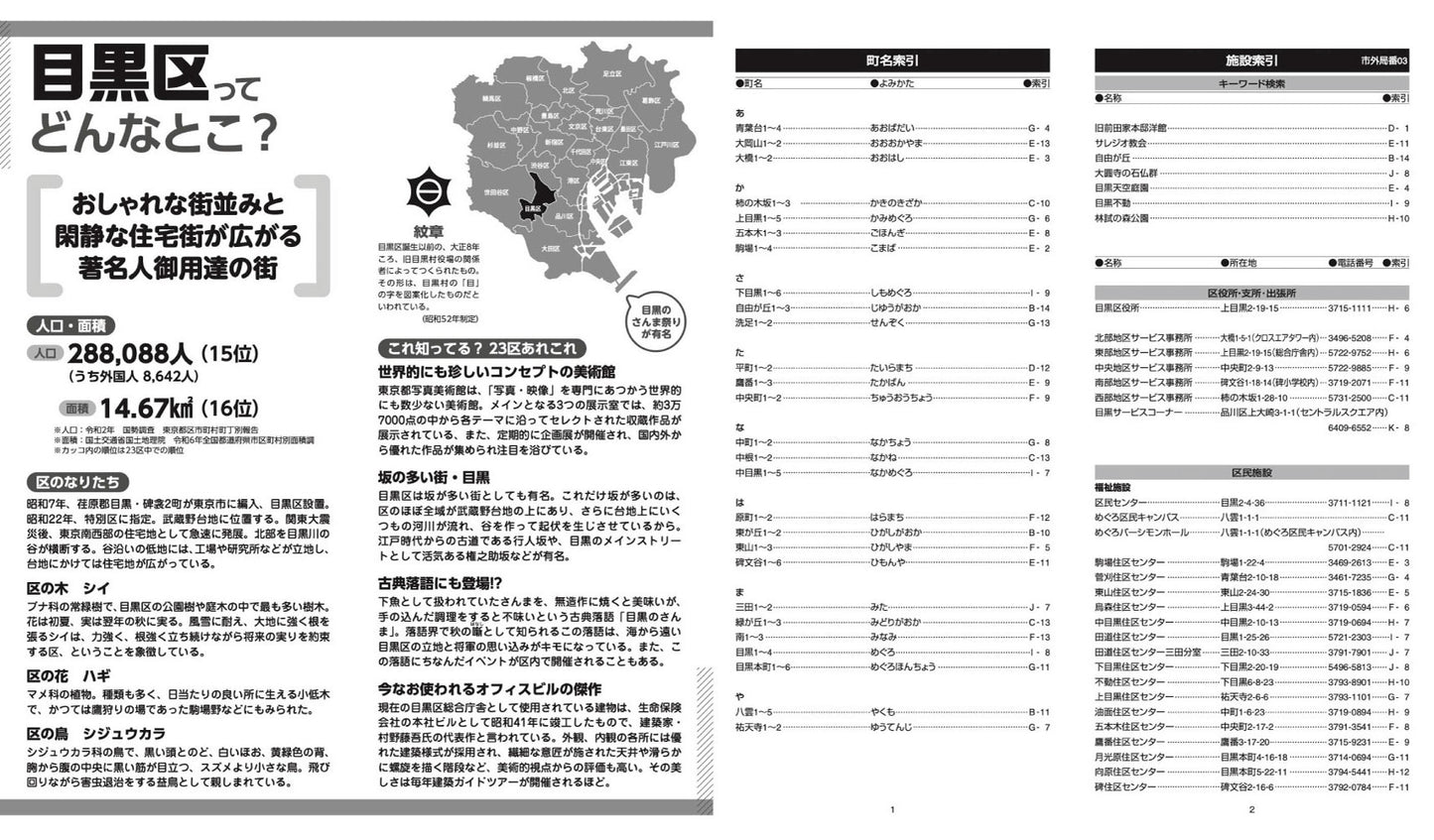 区分地図東京都 目黒区の画像5
