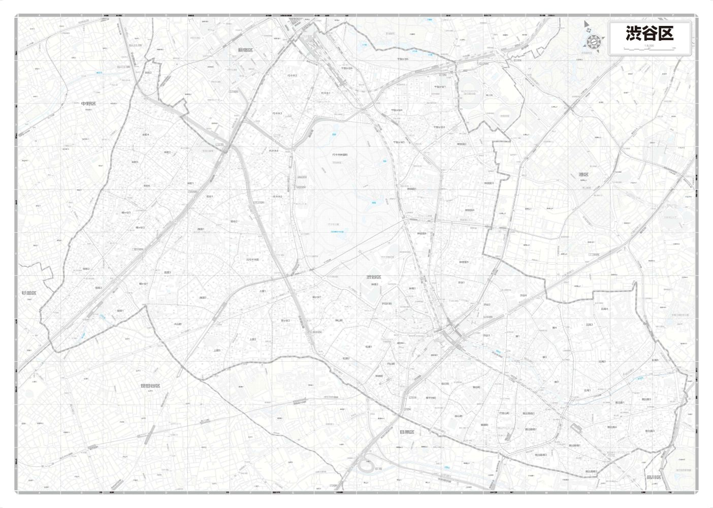 区分地図東京都 渋谷区