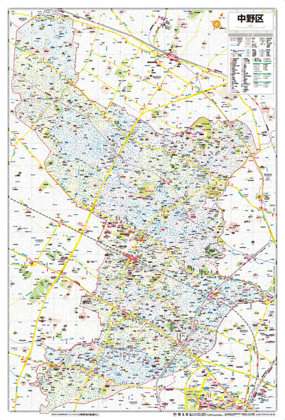 区分地図東京都 中野区