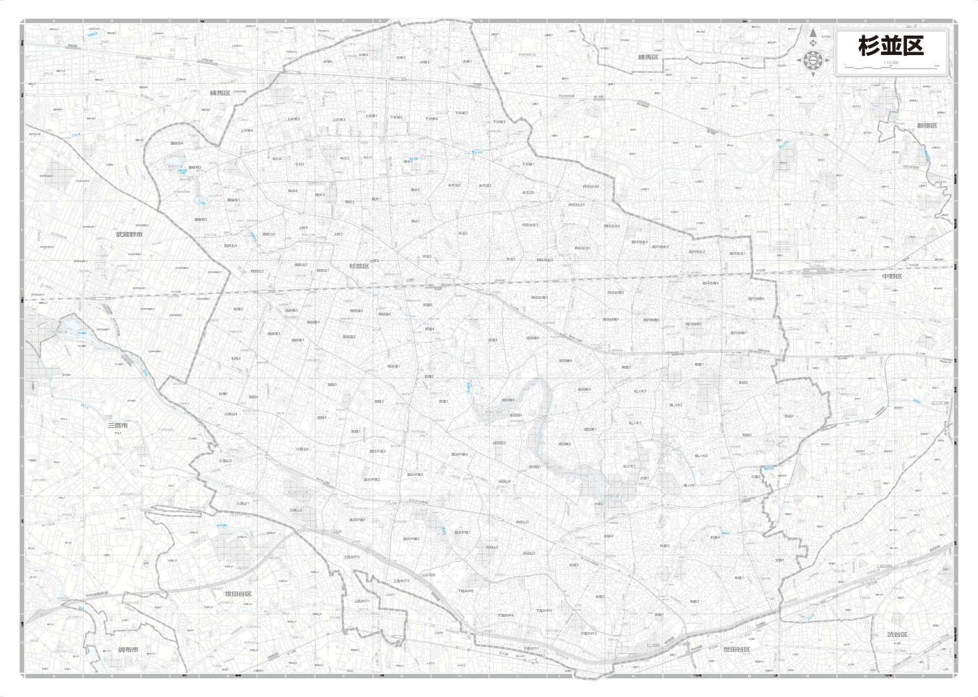 区分地図東京都 杉並区