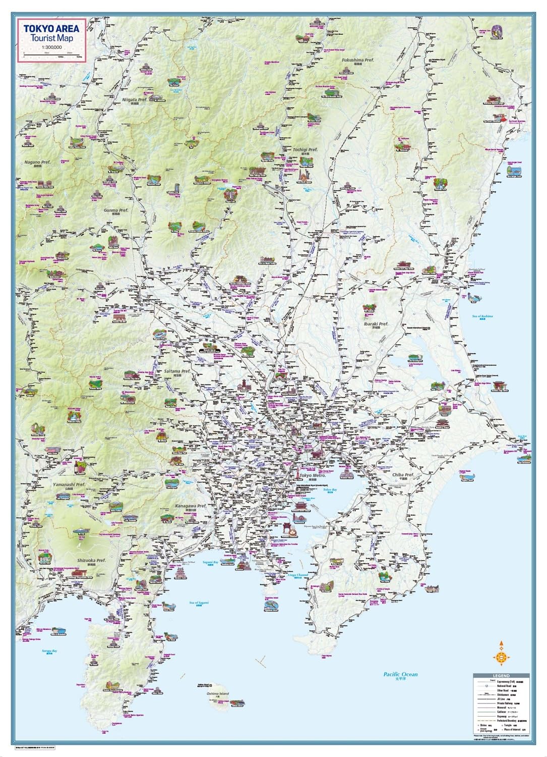 英文地図 RAIL MAP OF TOKYO AREA