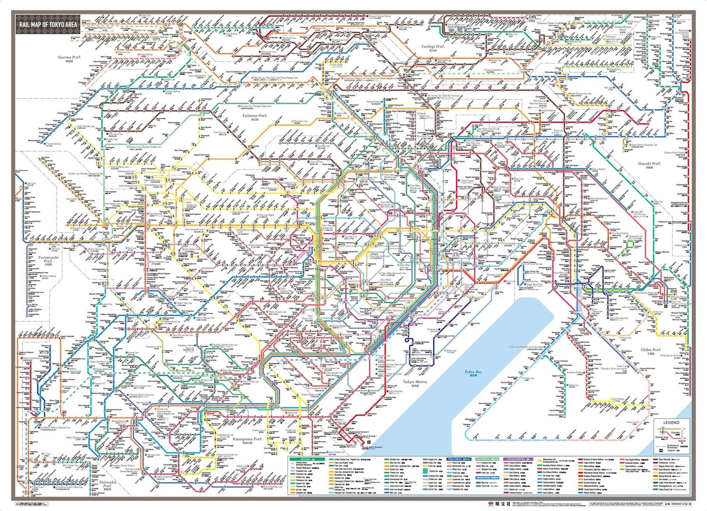 英文地図 RAIL MAP OF TOKYO AREA