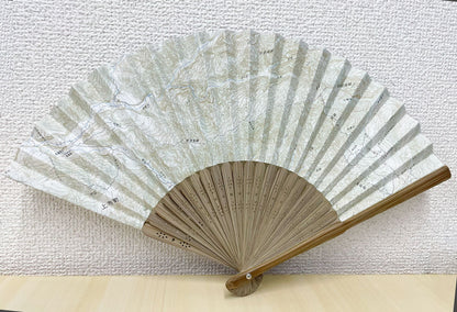 地図扇子 剱岳
