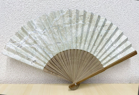 地図扇子 剱岳
