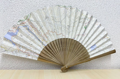 地図扇子 高尾山