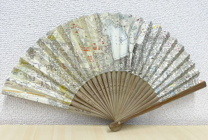 古地図扇子 上野周辺