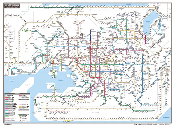 スクリーンマップ 関西鉄道路線図 RAIL MAP OF KANSAI AREA