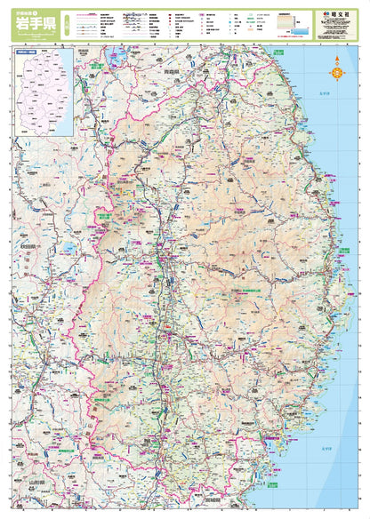 スクリーンマップ 分県地図 岩手県