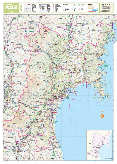 スクリーンマップ 分県地図 宮城県