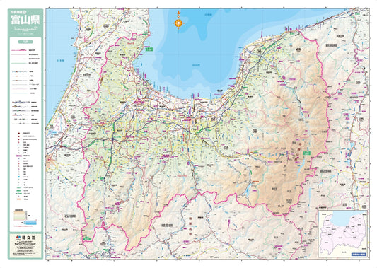 スクリーンマップ 分県地図 富山県