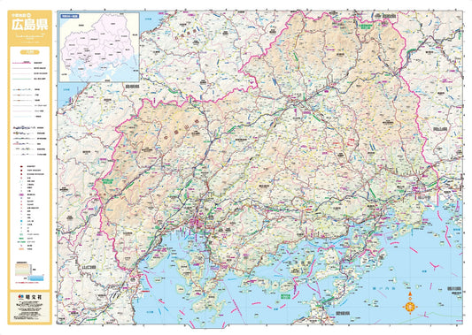 スクリーンマップ 分県地図 広島県の画像1