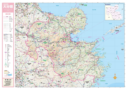 スクリーンマップ 分県地図 大分県