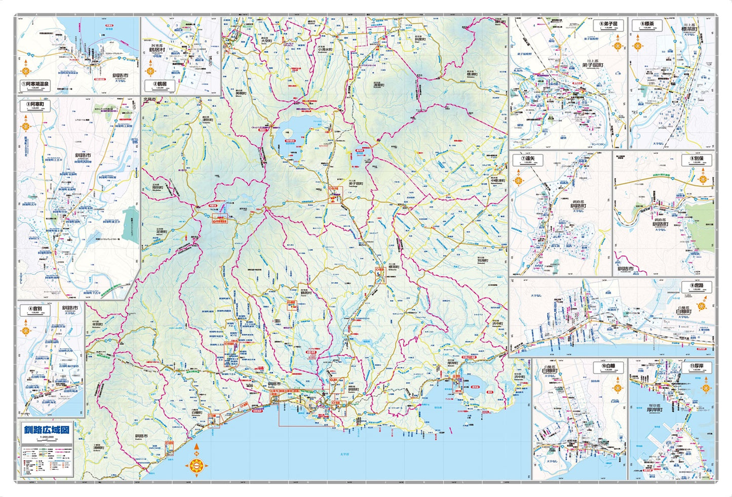 都市地図北海道 釧路市 釧路・厚岸・白糠・弟子屈・標茶町 鶴居村