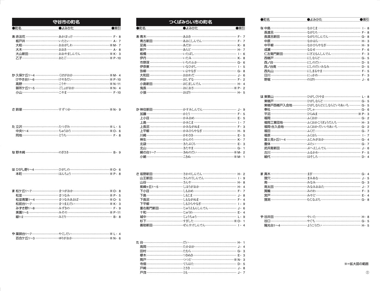 都市地図茨城県 守谷・つくばみらい市