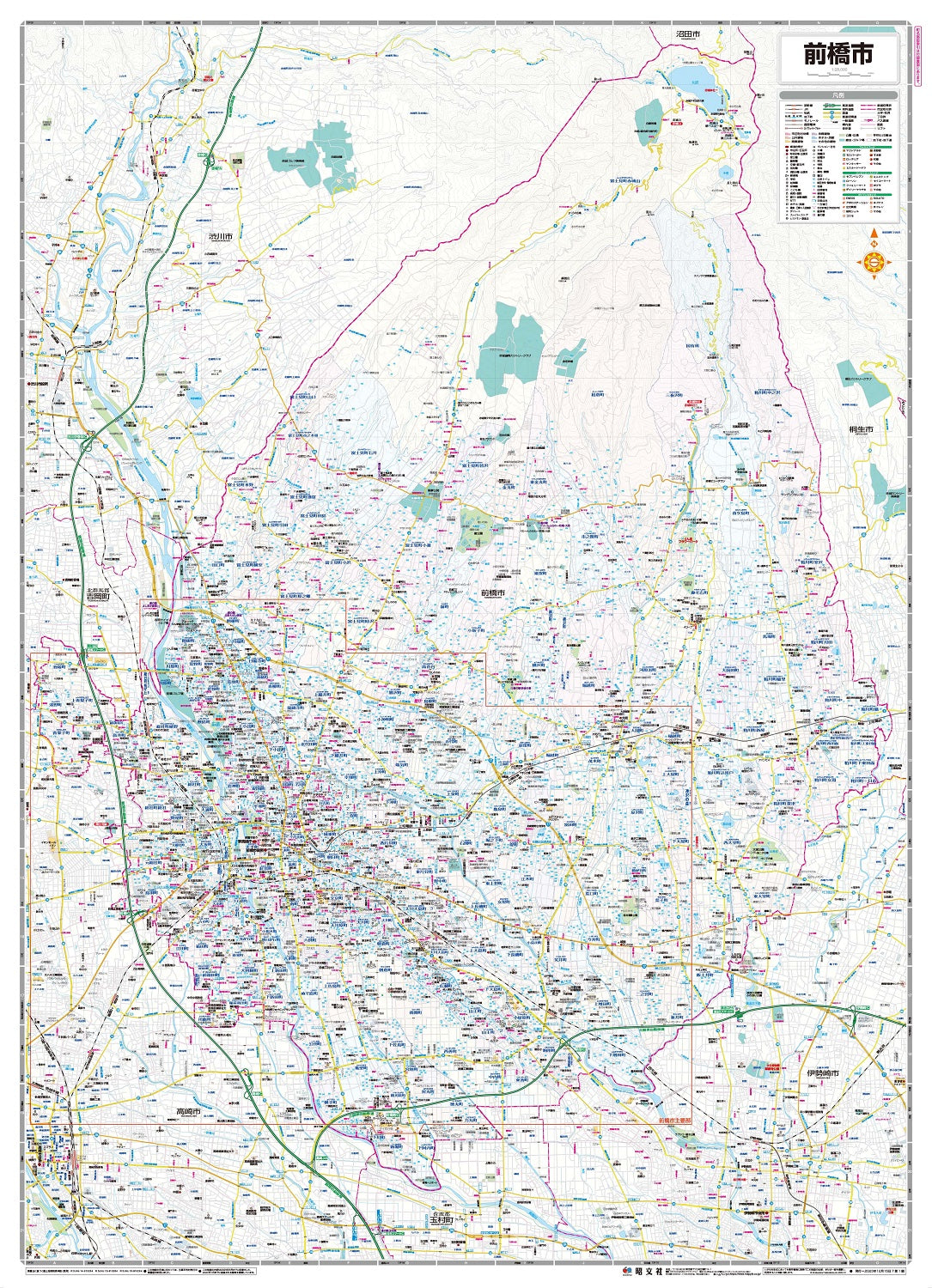 都市地図 群馬県 前橋市