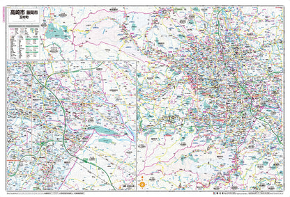 都市地図群馬県 高崎市 藤岡市 玉村町