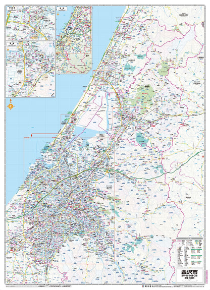 都市地図石川県 金沢市 野々市・かほく市 津幡・内灘町
